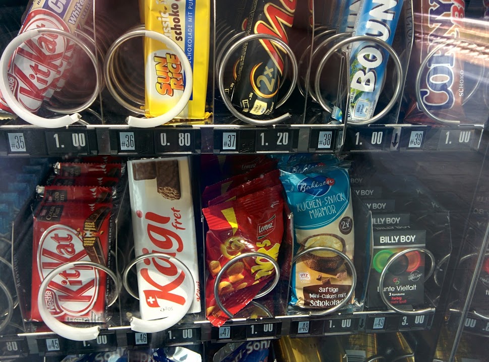 German vending machine which vends condoms